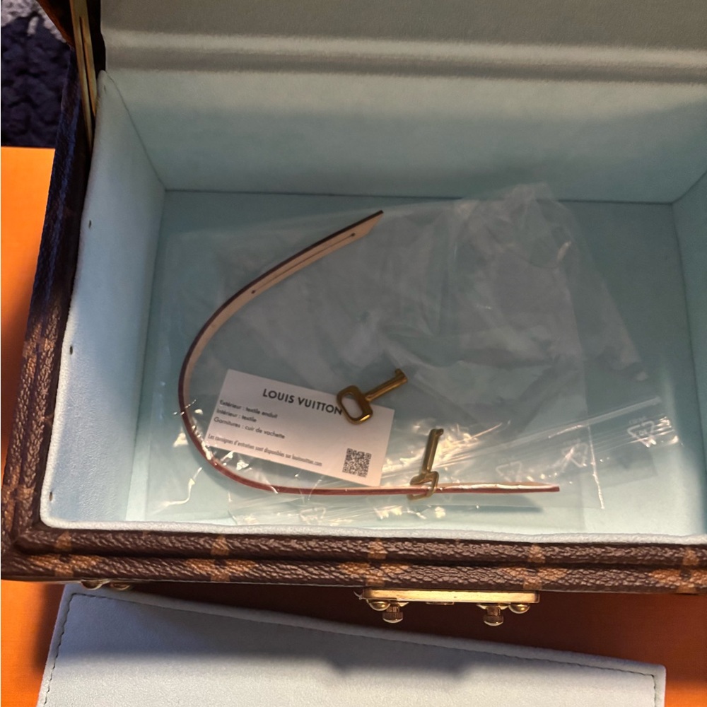 Louis Vuitton Brown Monogram Trunk with Gold Accents - Picture 5 of 10